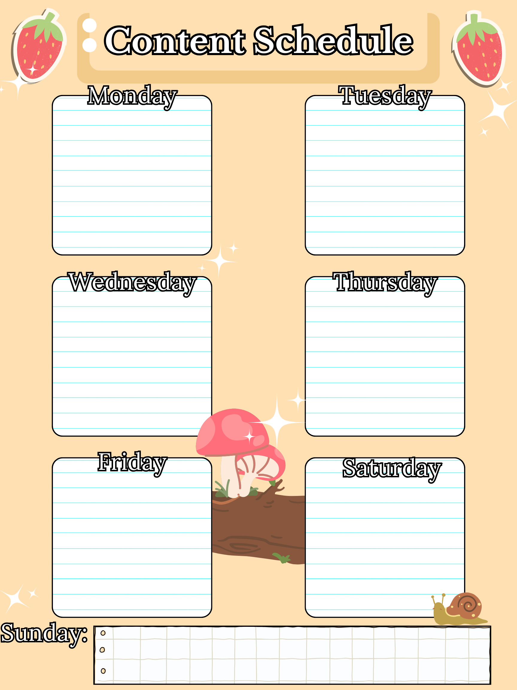 Content Shceduling Sample Content Schedule Resource – Homesteading Honey